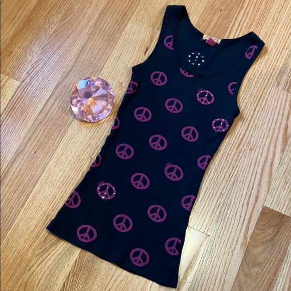 Primp Tops - 3 for 25 - Primp Peace Sign Ribbed Tank